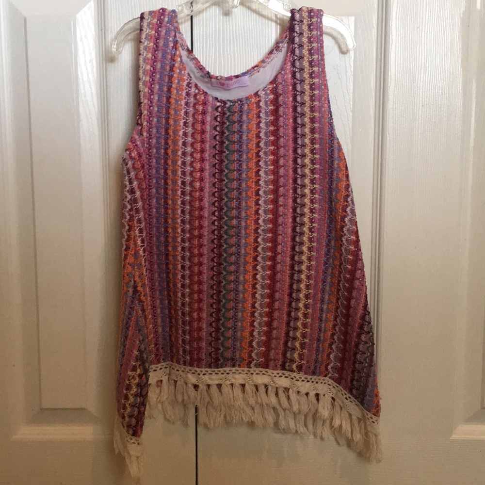 I Love Pinc Crochet Top